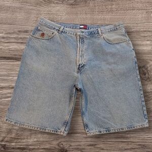 Vintage 90s Tommy Jeans Hilfiger Crest Denim Shorts Mens Size 40